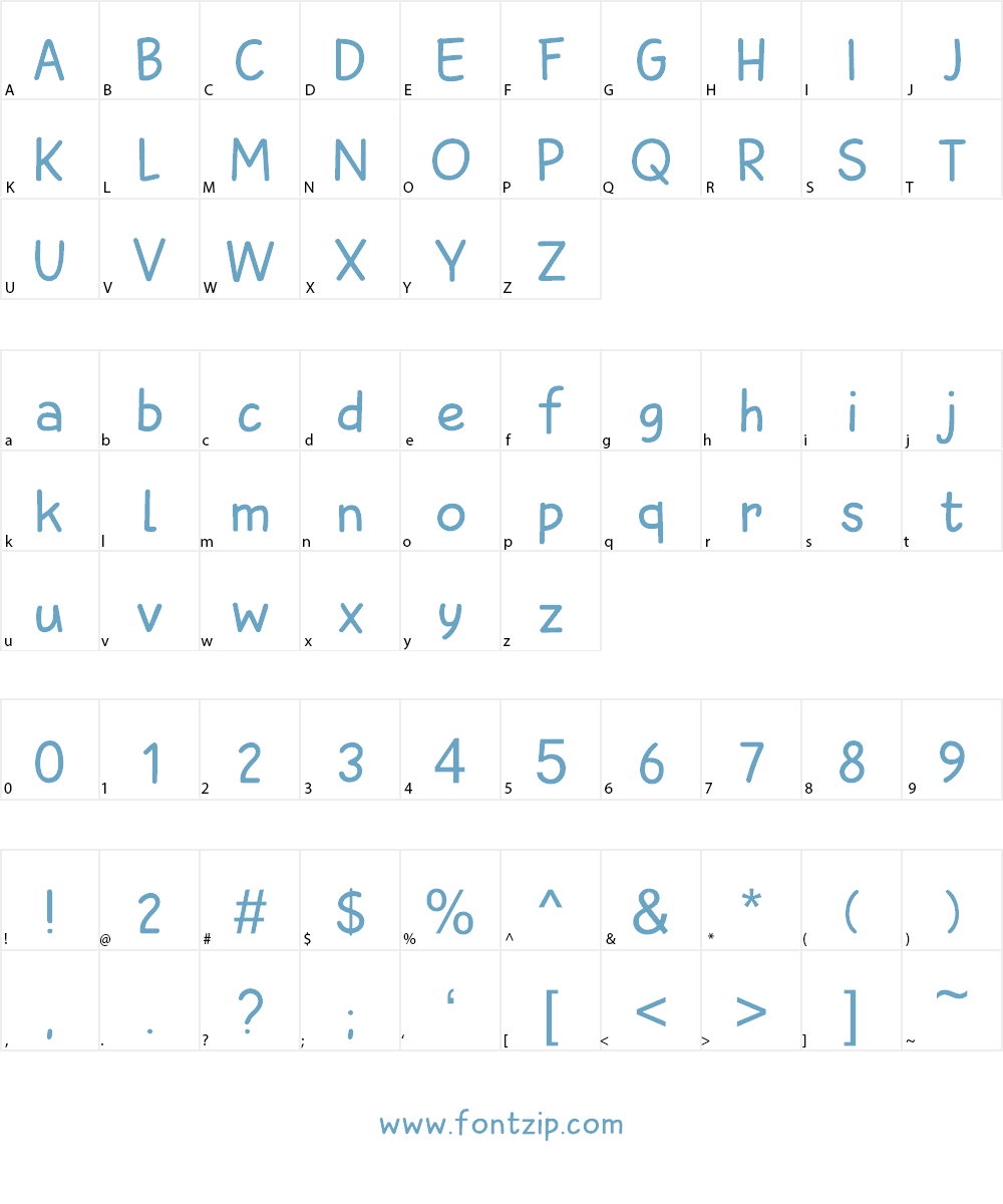 Sunbird DEMO Font Character